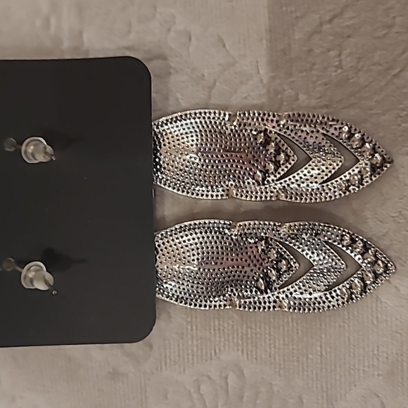 Paparazzi smoke rhinestones fishhook earrings - Picture 4 of 4